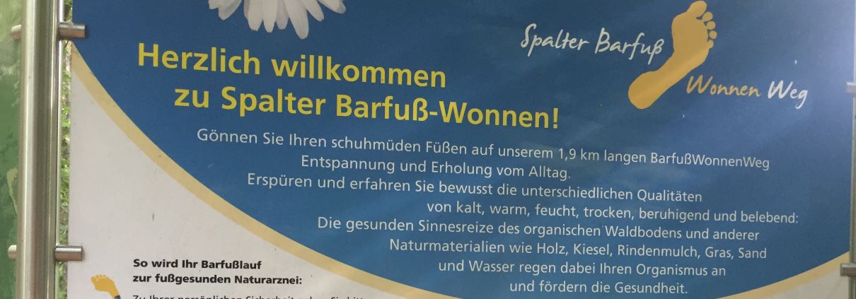 Spalter Barfuß Wonnen Weg - Herzlich Willkommen