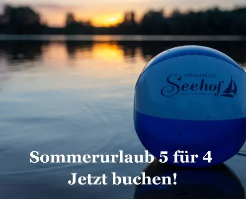Sommerurlaub - Luftaufnahme Strandhotel Seehof bei Sonnenaufgang Den Sommer genießen