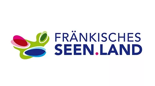 rot, grünes blaues Logo des fränkischen Seenlandes